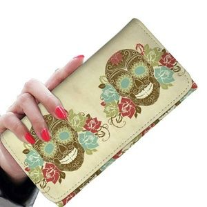 Sugar skull wallet